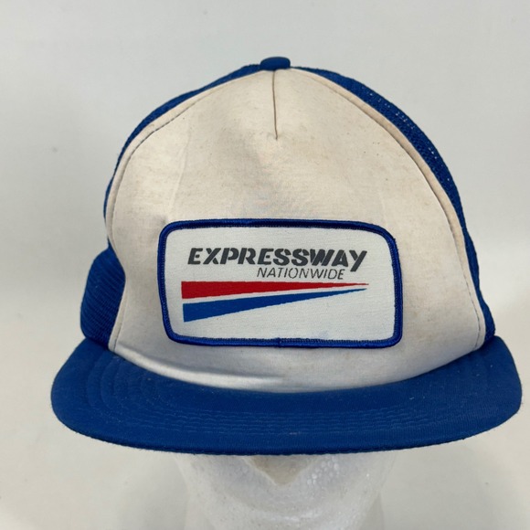 San Sun Other - Vintage San Sun Expressway Nationwide Trucker Hat Blue White Snapback Mesh Cap